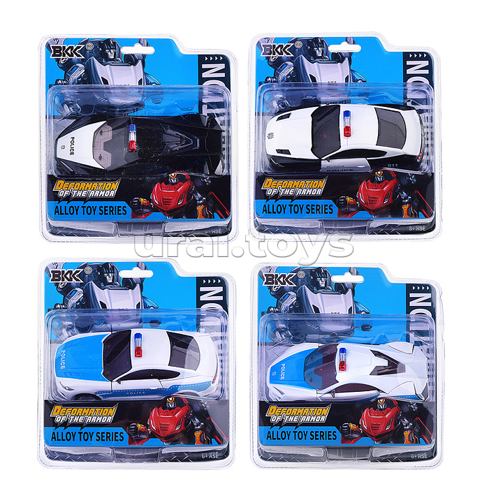 Робот трансформирующийся в полицейскую машину, в коробке