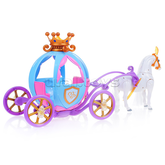 Карета с лошадкой, на батарейках, в коробке