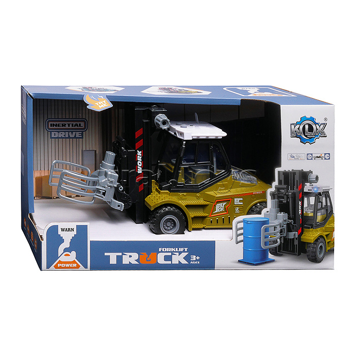 Машина "Вилочный погрузчик" 1:43 (свет,звук)  в коорбке