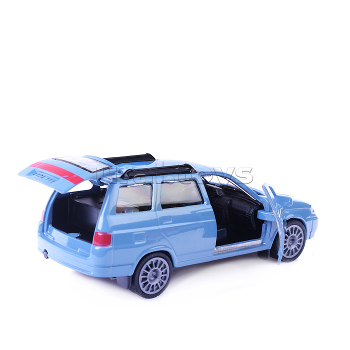 Машина металл LADA 111, 12 см, (двери, багаж., голуб.,) инерц., в коробке