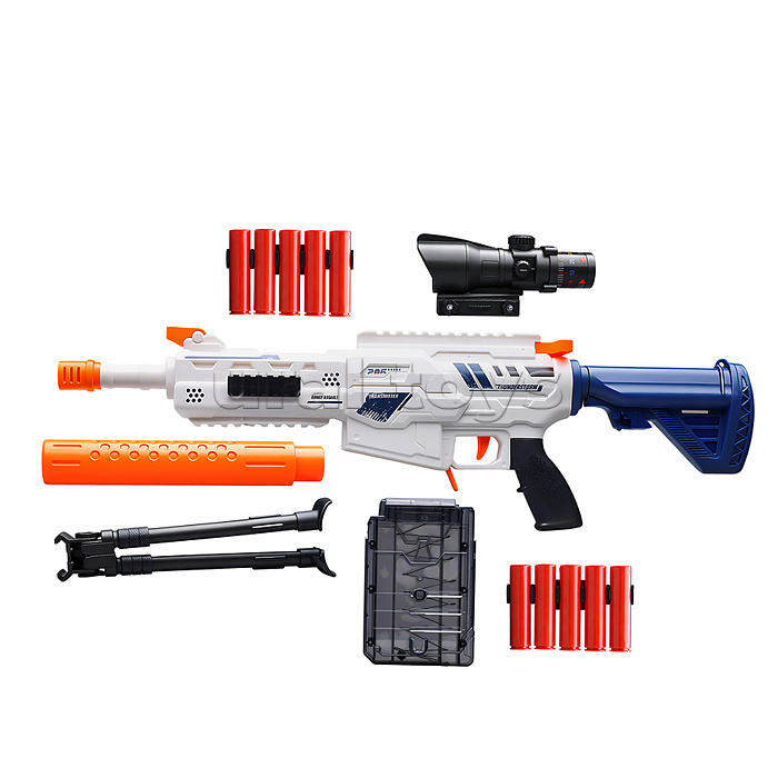 Бластер "Электро-Клык" с полимерными пулями, в коробке