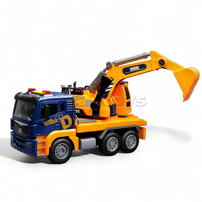 Машина "Экскаватор" 1:10 (свет, звук) в коробке