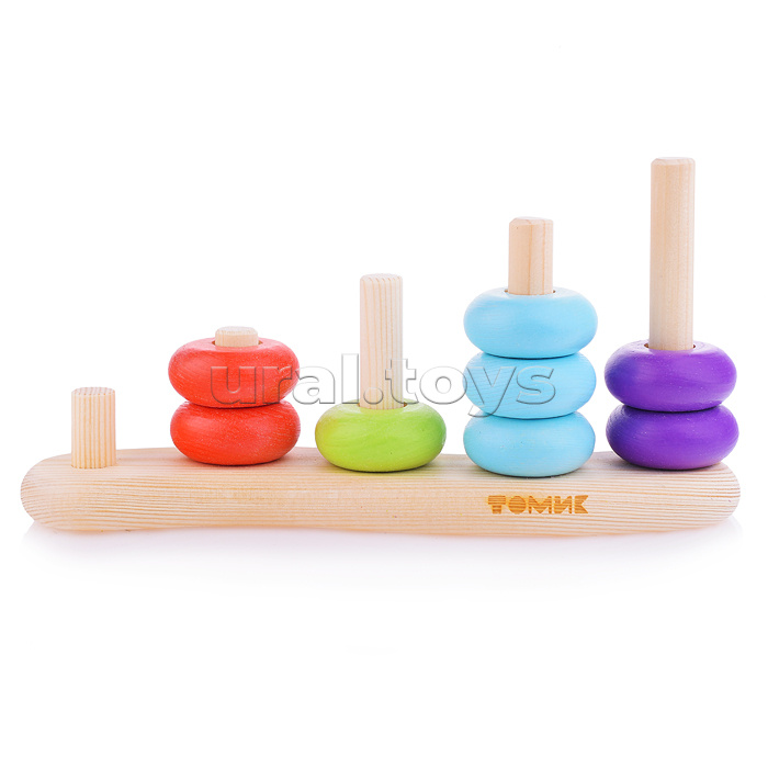 Сортер "Цветные колечки" (16 деталей)