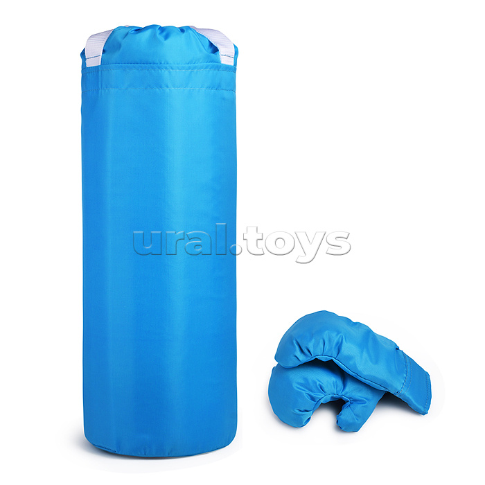 Набор детский игровой (перчатки, груша 70 см.) Оксфорд (голубой)