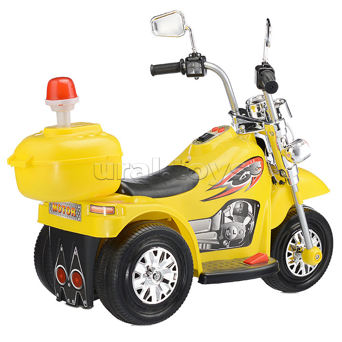 Детский электромотоцикл ROCKET "Чоппер",1 мотор 20 ВТ, желтый