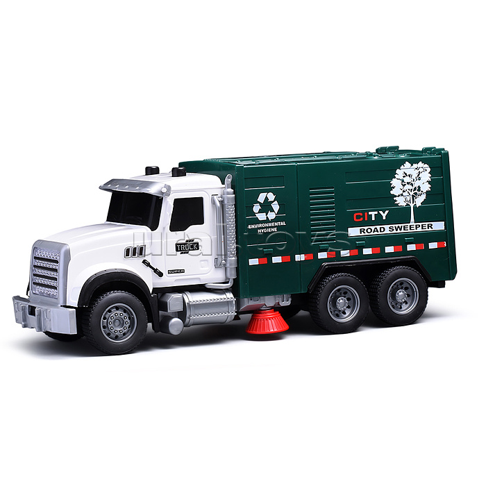 Машина "Мусоровоз" (свет, звук, спрей) в коробке