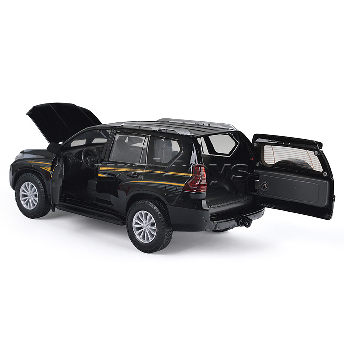 Машина металл Toyota Land Cruiser Prado, 20 см, (свет-звук, двери, капот) в коробке