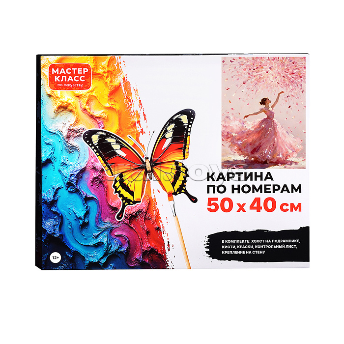 Картина по номерам MKR5040-111 "Розовый танец" 30х40 см.