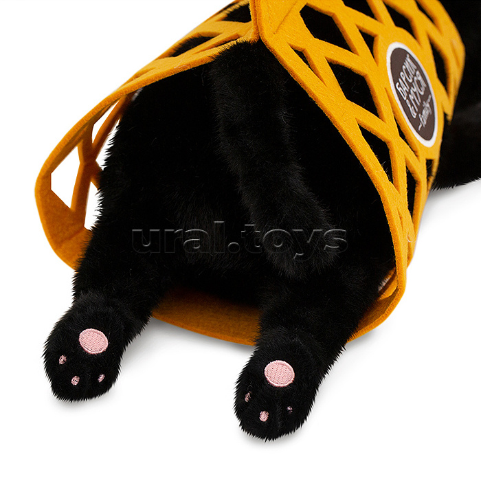 Кот Барсик в сумке черный 56