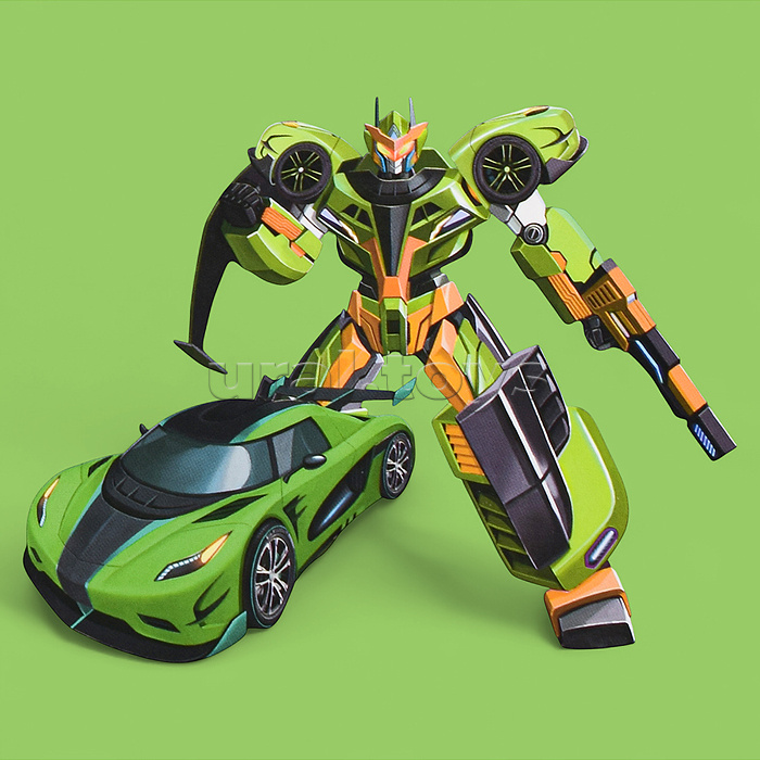 Робот трансформирующийся в спорткар, в коробке