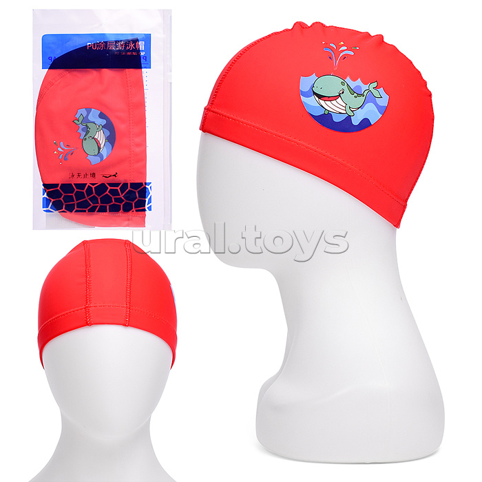 Шапочка для плавания с рисунком, в ассортименте, в пакете