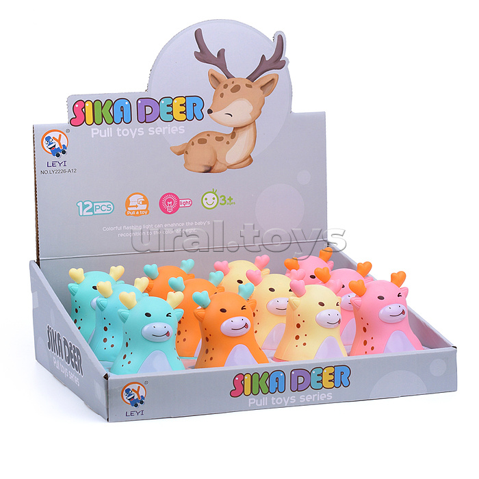 Заводная игрушка "Игривая коровка " с подсветкой, в коробке Заводная игрушка "Игривая коровка " с подсветкой, в коробке