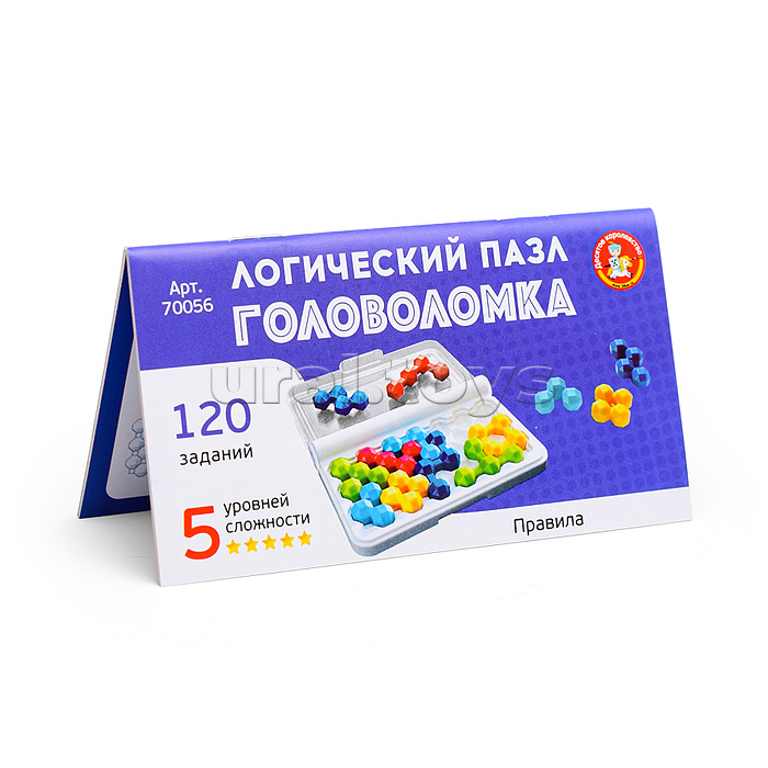Игра головоломка "Логический пазл" фигурная 10 эл Учись играя Игра головоломка "Логический пазл" фигурная 10 эл Учись играя