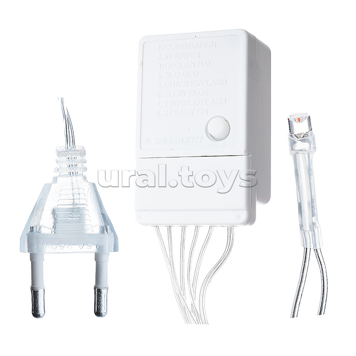 Электрогирлянда Сетка 3*0,4 м, 100 ламп, розовый