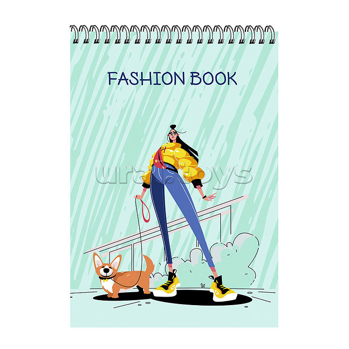 Скетчбук 24л. "Sketchbook. Fashion book. № 1" гребень, евроспираль, контент