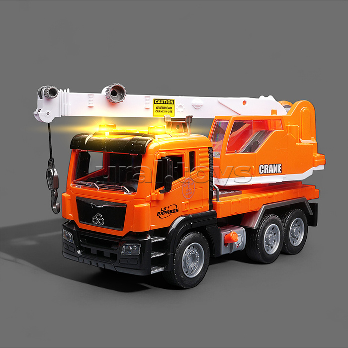 Машина "Кран" 1:10 (свет, звук) в коробке