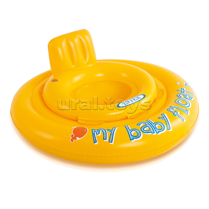 Круг для плавания My baby float, с сиденьем, d=70 см, от 6-12 месяцев, 56585EU INTEX Круг для плавания My baby float, с сиденьем, d=70 см, от 6-12 месяцев, 56585EU INTEX