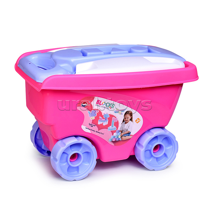 Конструктор "Волшебная тележка" цвет розовый (150дет.)