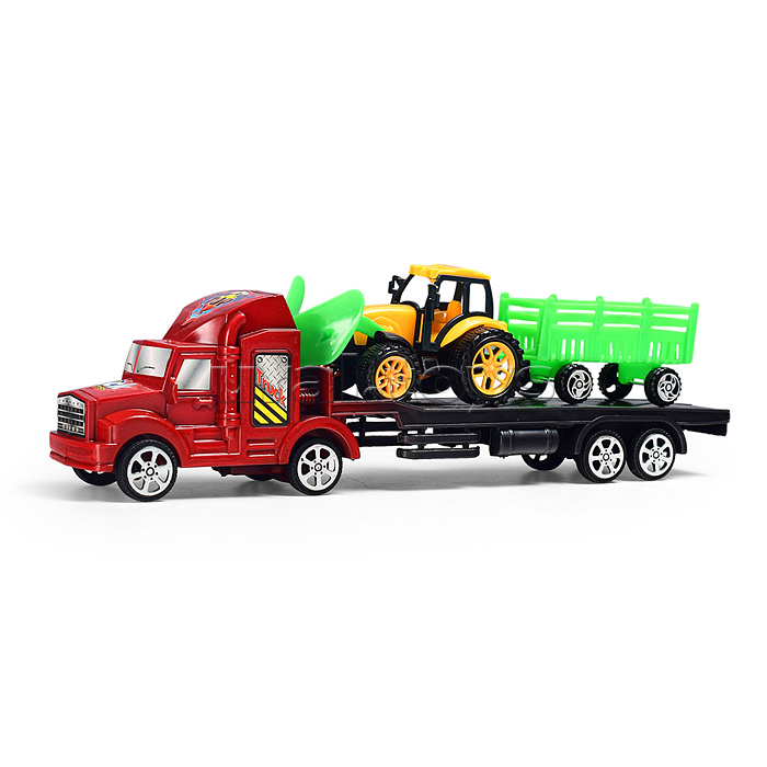 Автовоз с фермерским трактором, под колпаком