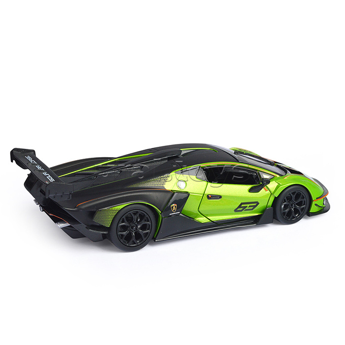 Гоночная машинка die-cast Lamborghini Essenza SCV12, 1:24, зеленая, открывающиеся двери