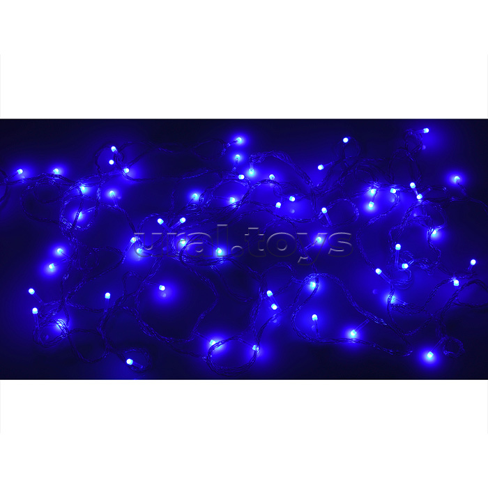 Электрогирлянда светодиодная 10м., 60 ламп, цвет: синий