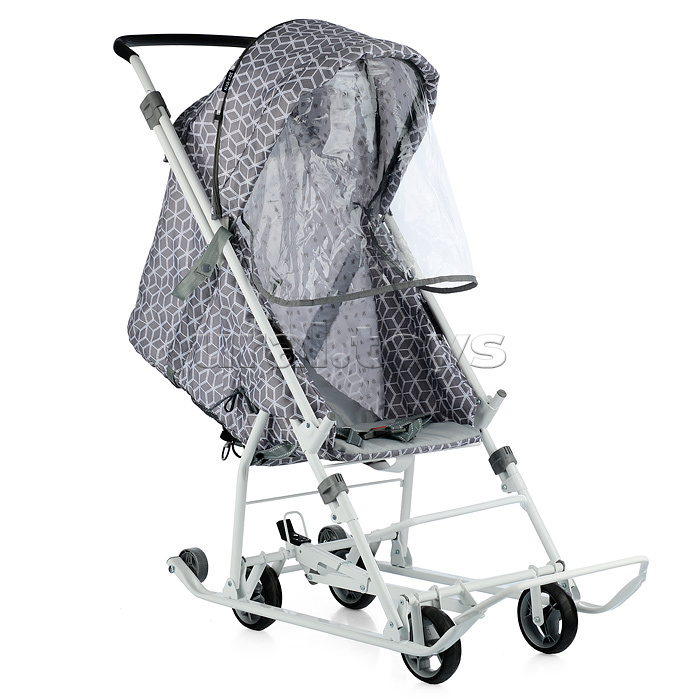 Коляска комбинированная "Наши детки 3-1К" (с ромбиками серый)