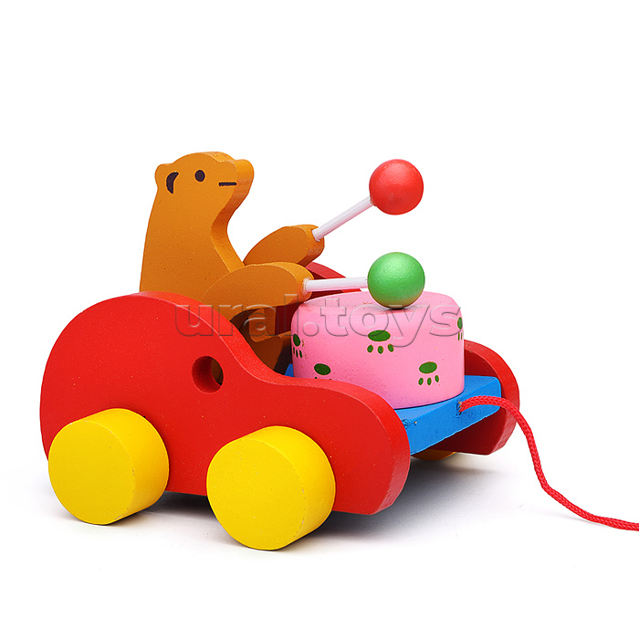 Каталка "Мишка барабанщик"