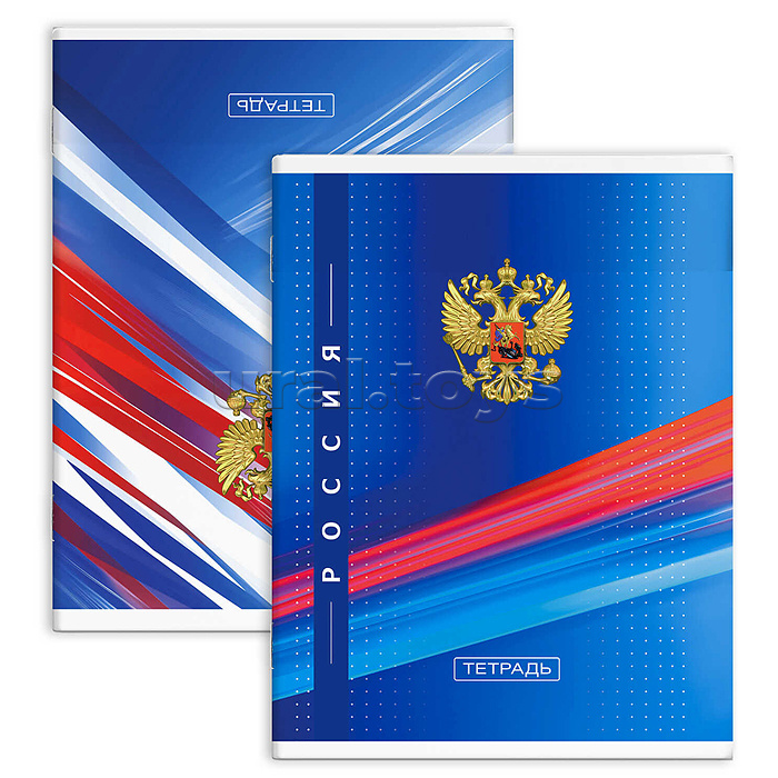 Тетрадь-перевертыш, 80 л. клетка "Герб" 210 х 297 мм, А4 мягкий переплёт