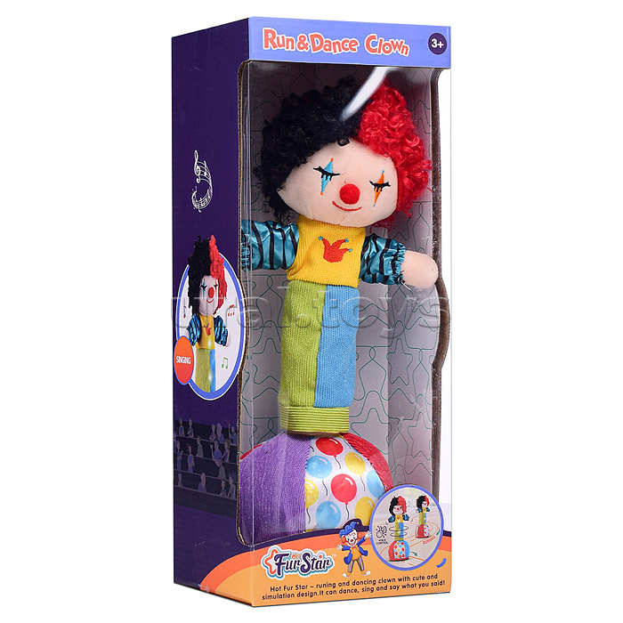 Клоун, со светом и музыкой, в коробке