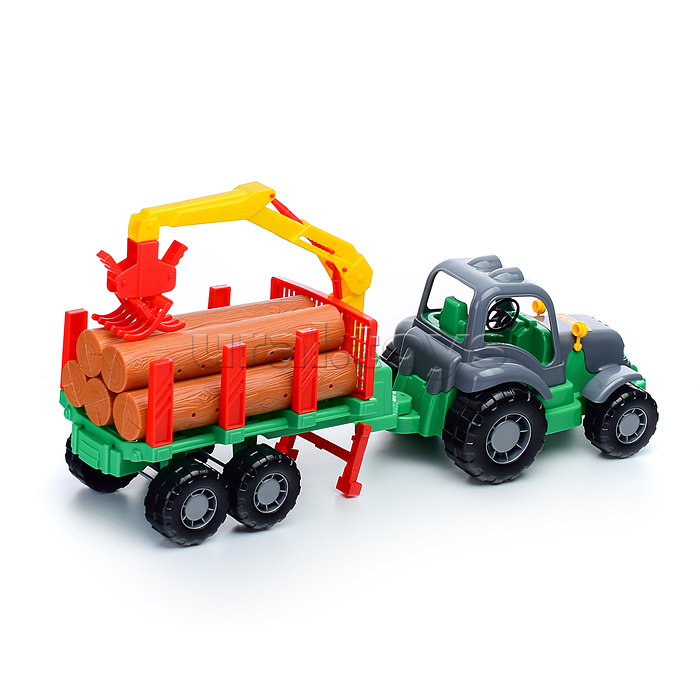 Силач, трактор с полуприцепом-лесовозом