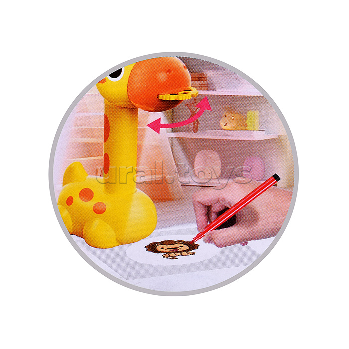 Проектор-доска для рисования "Жираф" в коробке