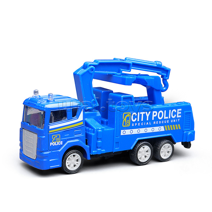 Машина "Эвакуатор полицейский" металл, в коробке
