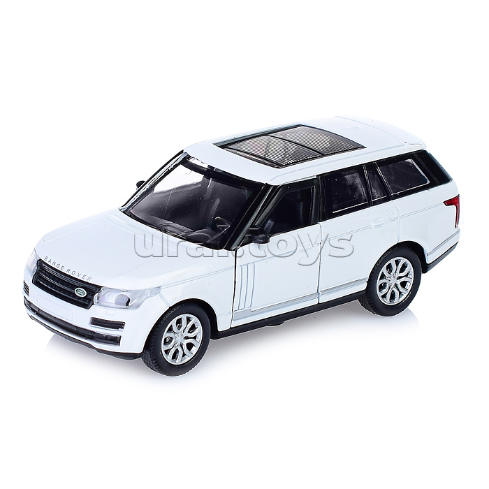 Машина металл Range Rover Vogue 12 см, (откр. двер, багаж, белый,) инерц, в коробке