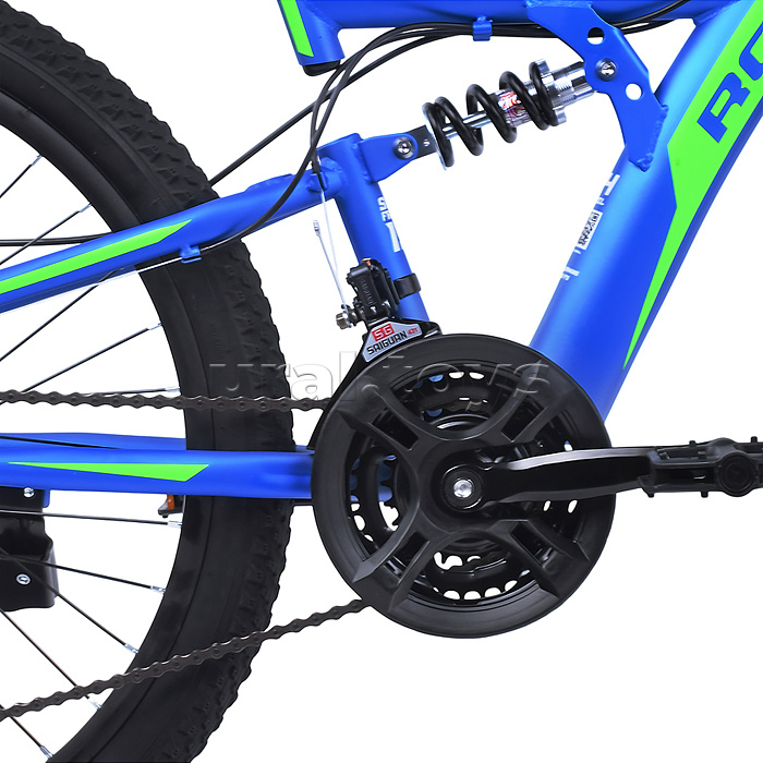 Велосипед 24" Rocket Azkar, цвет синий/зеленый, размер 15"