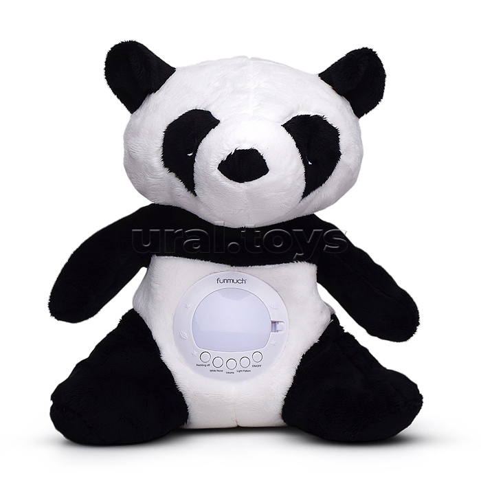Медведь "Плюшевая панда" свет, звук, в коробке