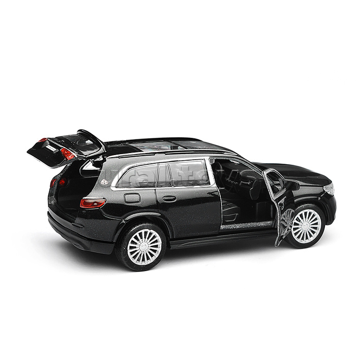 Машина металл Mercedes-Benz Gls Maybach 12см, (отк. дв, баг, черный)инерц., в коробке