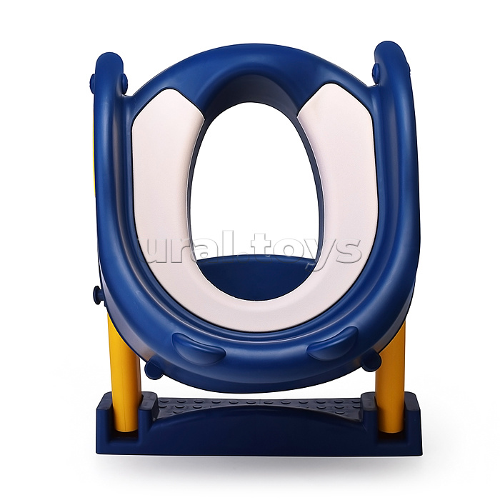 Детская накладка на унитаз со ступенькой (синий)