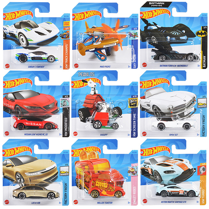 Машинки Mattel. "Hot Wheels" из базовой коллекции в асс-те.