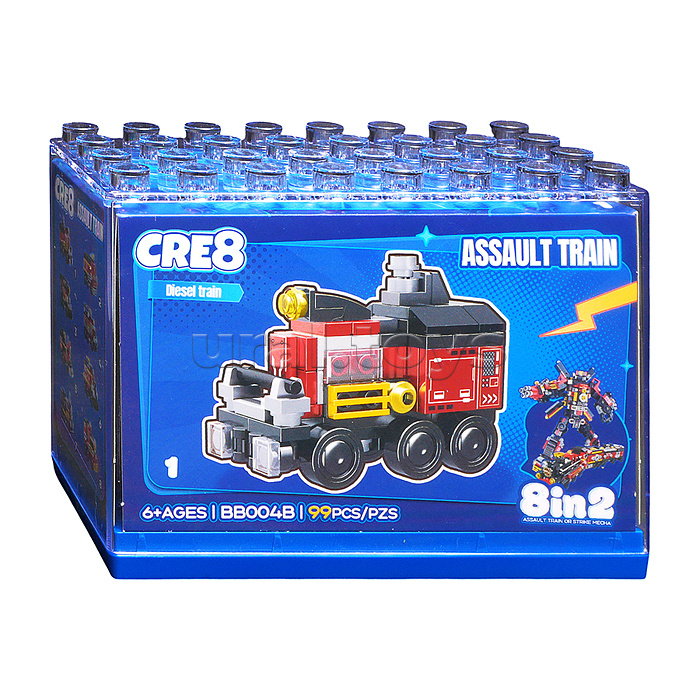Конструктор "Робот-бронепоезд" 8 в 1 в коробке