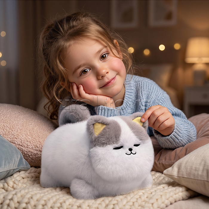 Мягкая игрушка "Кошка Мурыся" интерактивная, в коробке