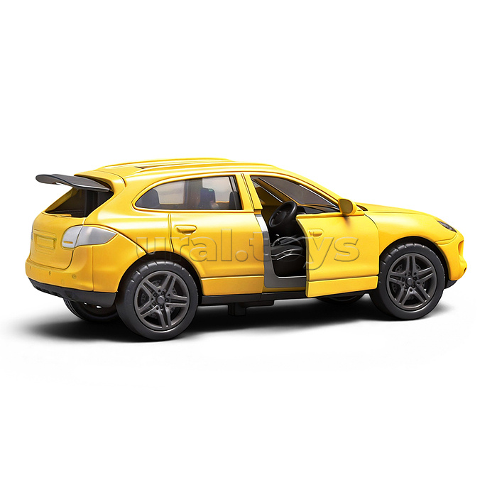 Жёлтая инерционная машинка вид E die-cast , 1:32