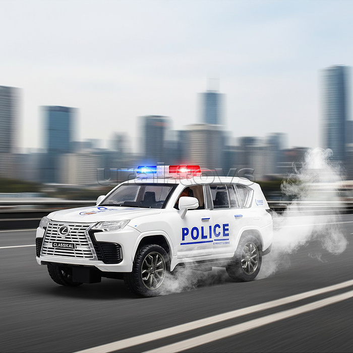 Машина "Полицейский джип" (свет, звук) в коробке