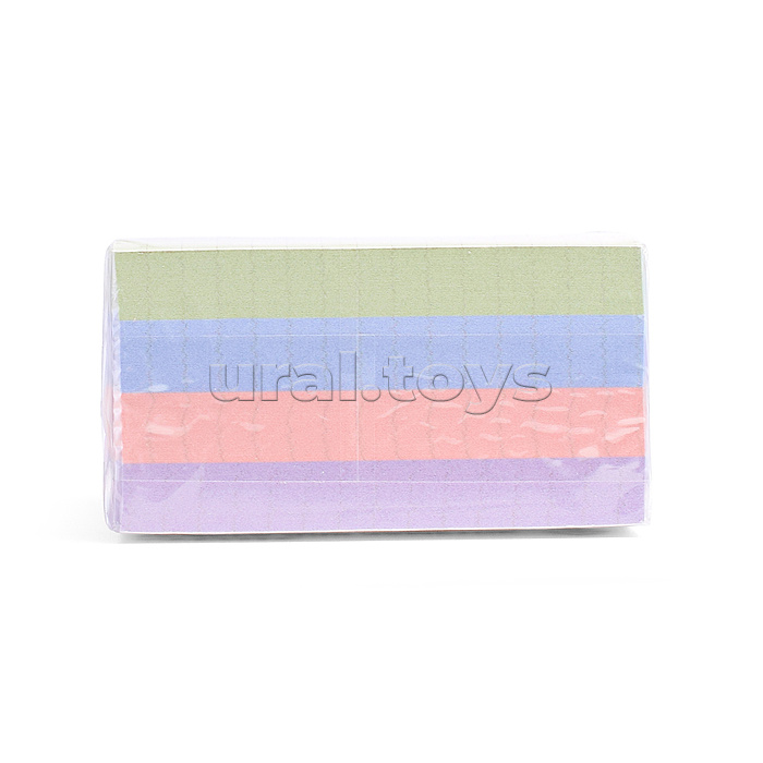 Клейкая бумага для заметок 76x76 мм, 400 листов, офсет 75 г/м², 4 пастельных цвета в клетку