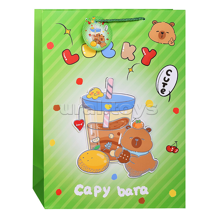 Пакет подарочный "Капибара" 30*41.5*12см