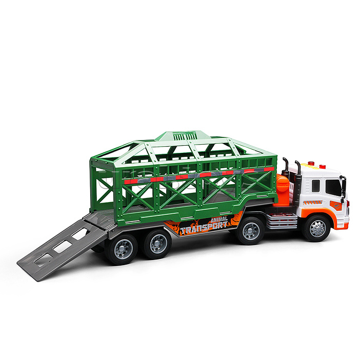 Машина "Трейлер" для перевозки животных, 1:16 (свет, звук) в коробке