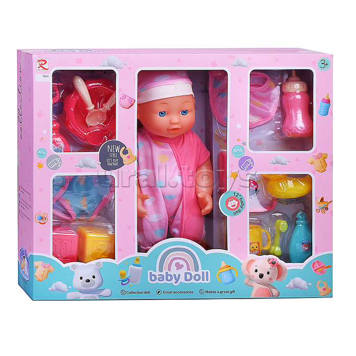 Пупс с аксессуарами 5803 "Василиса" с аксессурами, в коробке
