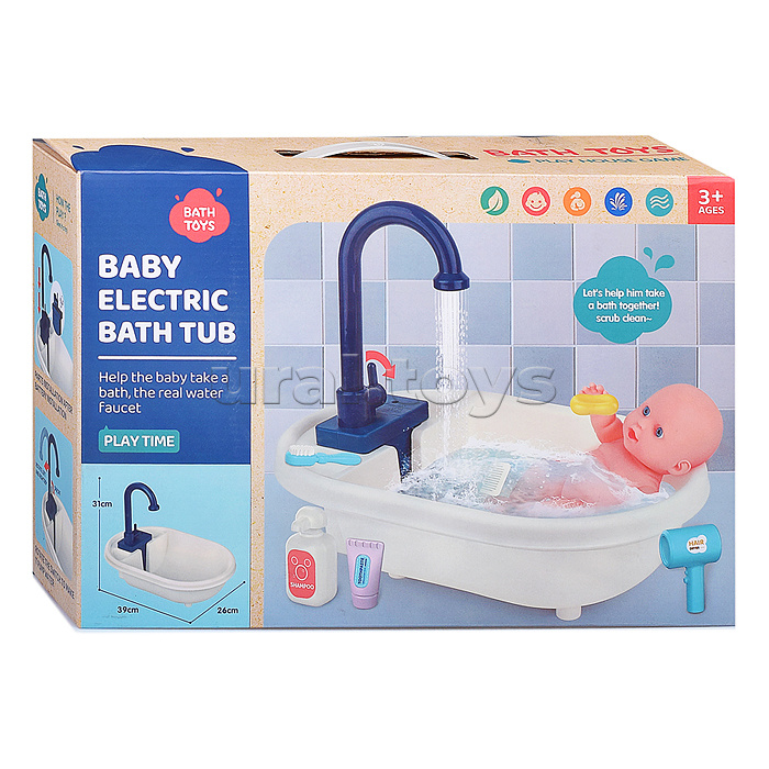 Кукла "Baby bath"с ванной, в коробке