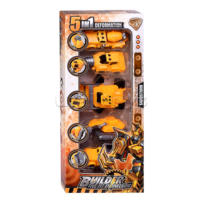 Робот трансформирующийся в спец технику, в коробке