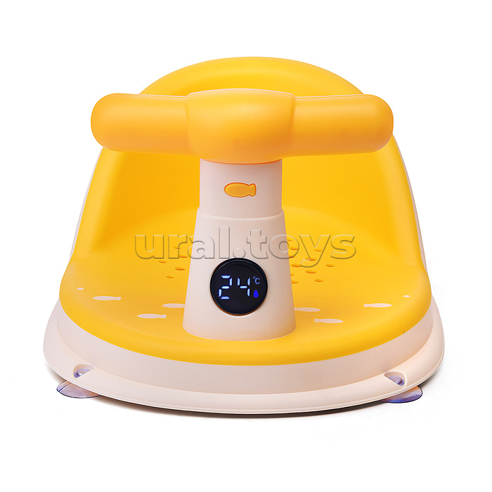 Детский стульчик - сиденье с термометром (желтый)