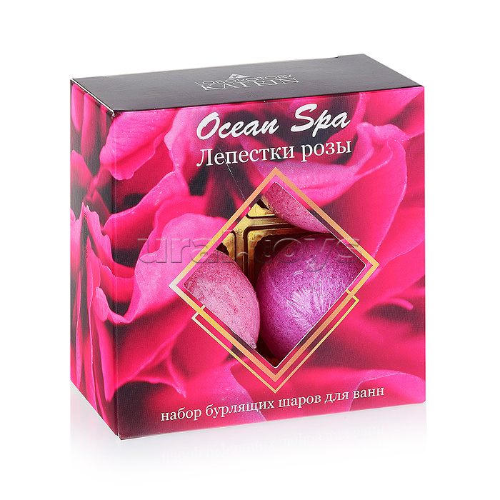 Набор бурлящих шаров для ванн Ocean Spa "Лепестки розы" 4*40 г